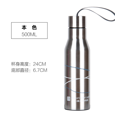 304不锈钢男女学生保温杯750大容量户外便携运动壶泡茶车载水杯三维工匠750红色送-杯套+杯刷