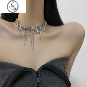 JiMi派对lady 自制版欣欣子晚会趴体闪闪满钻水钻 项链银欲辣妹项链 主图款