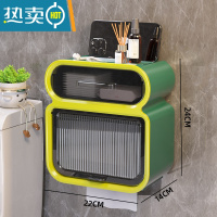 敬平卫生间纸巾盒防水免打孔壁挂式轻奢厕所大卷纸盒置物架抽纸盒 双层-柠檬黄[丝滑出纸+多大纸巾都能用]浴室置物架