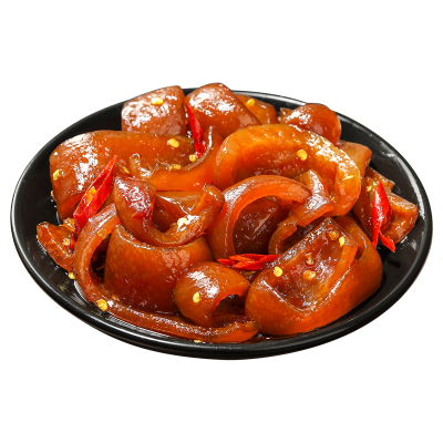 真庄麻辣猪皮即食熟食猪皮辣办公室零食卤猪皮下酒菜小吃休闲食品