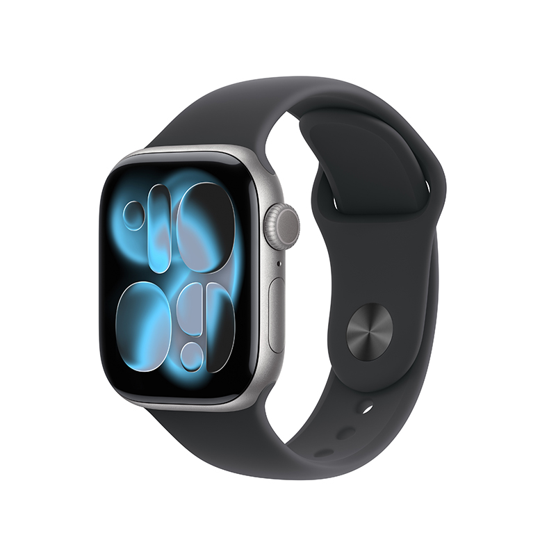 MEUG4CH/B Apple Watch S11(A3450) GPS 42毫米深空灰色铝金属表壳 黑色运动型表带-S/M