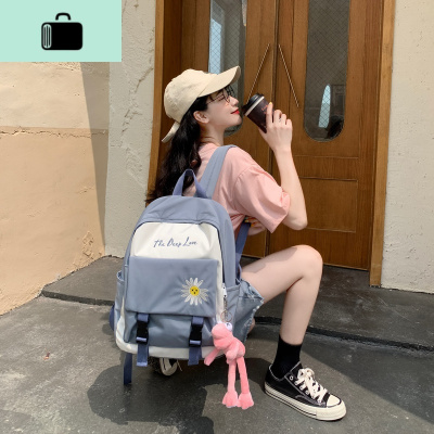 初中生书包女韩版高中学生背包女大容量双肩包2020年新款时尚潮流NEW LAKE