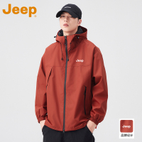 JEEP吉普春夏外套冲锋夹克男2025新款潮流美式宽松防风连帽上衣男