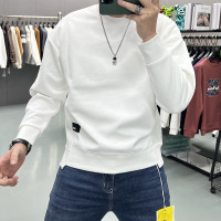 新品秋冬潮流时尚卫衣男装打底衫潮流落肩简约长袖体恤上衣服休闲