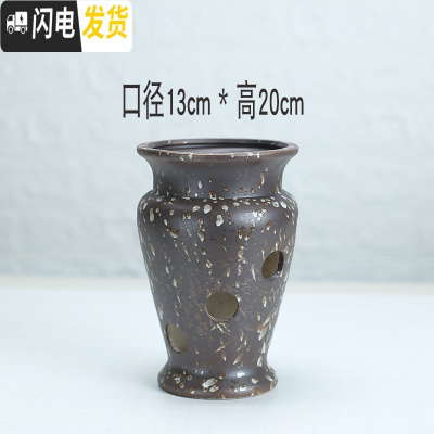 三维工匠老桩法师陶瓷花盆创意镂空粗陶个性大号口径多肉花器 镂空老桩盆8852 大花盆容器