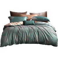 美帮汇床上六件套色织提花被套全棉全棉床单1.8米欧式床上用品四