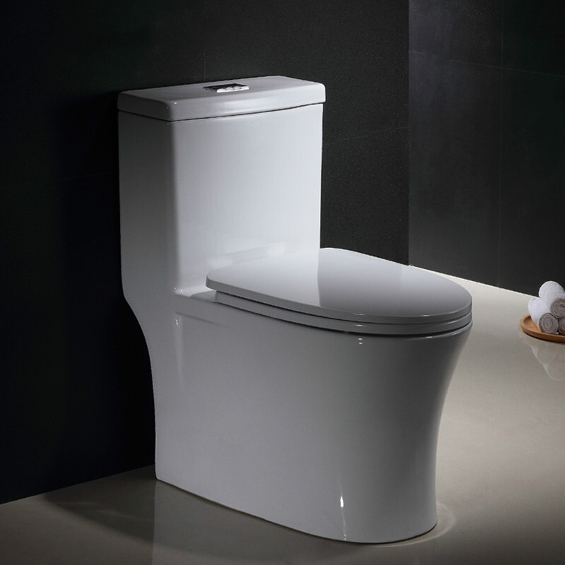 新款欧式马桶陶瓷卫浴漩冲虹吸式连体坐便器防溅防臭座便器白色[脲醛盖板]波迷娜BOMINA