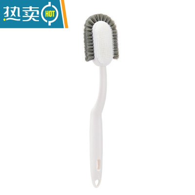 敬平鞋刷子家用器多功能刷衣服长柄专用软毛鞋刷洗鞋刷不伤鞋清洁刷 白色一个