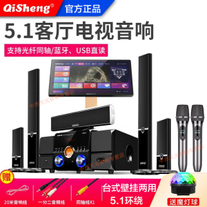 奇声5.1家庭影院2301音响套装家用客厅无线环绕组合音箱重低音柱电视全套设备K歌蓝牙功放机低音炮