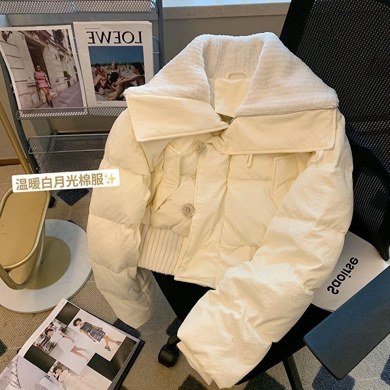 年新款棉服女冬季短款宽松韩版设计感棉衣小个子棉袄加厚外套