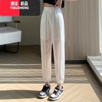 YIBUSHENG速干冰丝运动裤女季薄款2024新款小个子休闲裤网纱凉凉裤子