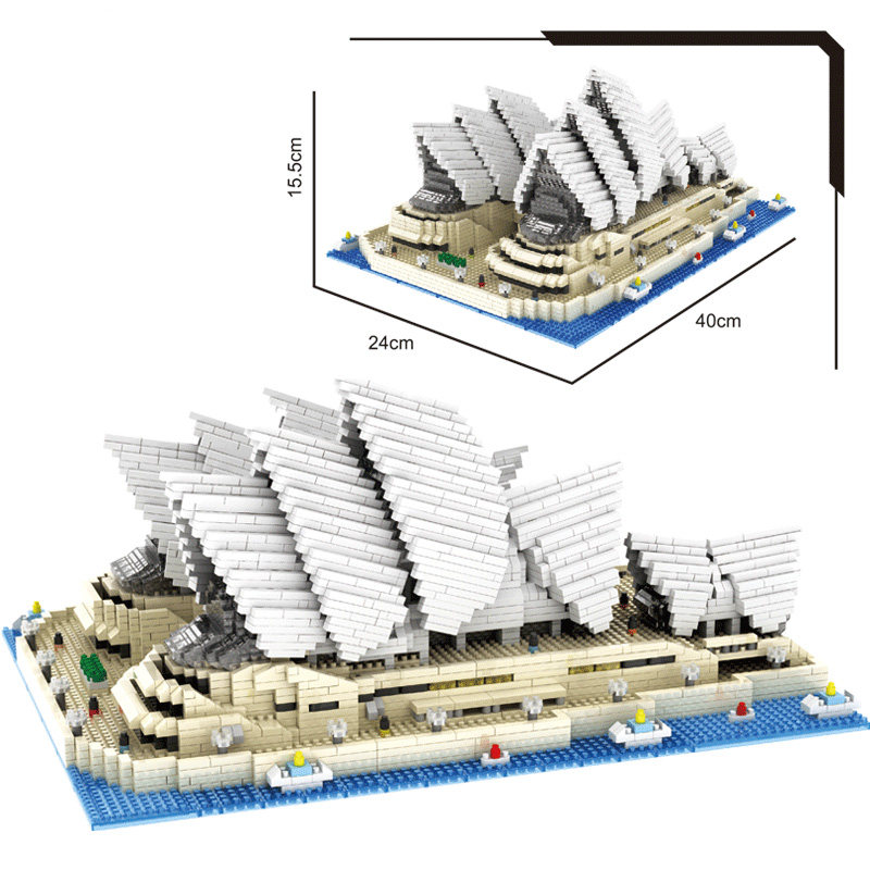 超大泰姬陵微颗粒建筑积木高难度立体拼图成年拼装玩具大人城堡 悉尼