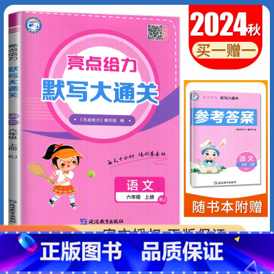 六年级上[语文人教版]默写大通关 小学通用 [正版]2024秋计算默写大通关一二三四五六年级上下册语文数学英语人教版苏教