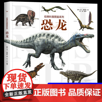 [大开本]经典科普图鉴系列-恐龙 恐龙百科全书少儿科普书籍绘本趣味阅读揭秘恐龙6-12岁儿童小学生课外阅读书籍动物知识自