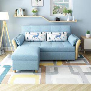 森美人北欧实木沙发床可折叠双人客厅小户型1.8米坐卧两用多功能单人1.2