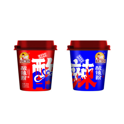 芝麻官重庆酸辣粉麻辣小火锅方便速食酸辣粉268g*4关注店铺再送2袋40g怪味胡豆酸辣粉*4211g