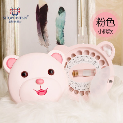 林檎乳牙保存盒胎毛纪念品 宝宝换牙齿保存盒 儿童生日男孩女孩子牙齿收藏盒宝宝满月百天 粉色小熊送女朋友老婆生日礼物送女朋