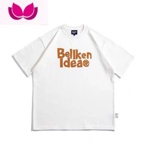 七斓T恤潮男女短袖情侣白色半袖宽松质感体恤工装五分短裤套装夏