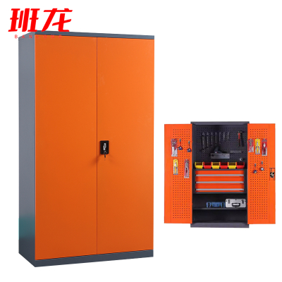 班龙工具柜内三抽+挂板橙灰色台