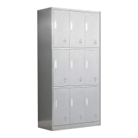 缑氏不锈钢更衣柜员工衣柜储物柜更衣室储物柜304九门储物柜(不带板)