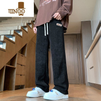 YANXU灯芯绒潮牌男士休闲长裤运动痞帅2023新款潮流美式直筒男生