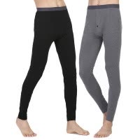 男士精梳棉秋裤无痕弹力薄款修身打底裤保暖秋冬青年中腰单件裤子