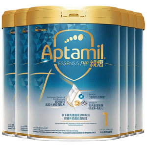 [6罐装]Aptamil香港原装进口爱他美奇迹白罐亲熠1段0-6个月适度水解婴幼儿配方奶粉800g