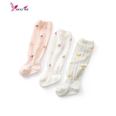 宝宝袜子夏季薄款婴儿长筒袜儿夏天女儿童防蚊中筒袜棉FISHBASKET袜子