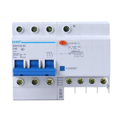 正泰三相四线漏电保护器断路器 63A/DZ47LE 3P+N 单位/个