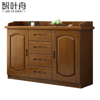 智叶舟木质矮柜二门四抽120*40*80cm台