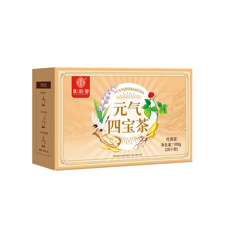 谯韵堂 元气四宝茶 黄芪麦冬西洋参党参 100g/盒