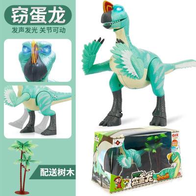 猪猪侠之恐龙日记霸王龙声光版发声三角龙蛋可动套装儿童玩具男孩声光版-窃蛋龙送文具+积木-