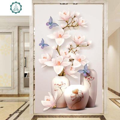 封后(FENGHOU)钻石绣2019新款玉兰花钻石画满钻客厅5d砖石秀玄关竖版贴钻十字绣满钻-90*140cm送工具