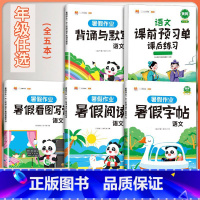 [全5本]预习单+语文暑假作业 小学五年级 [正版]暑假作业二年级下册暑假衔接专项训练小学一升二升三升四升五升六年级人教