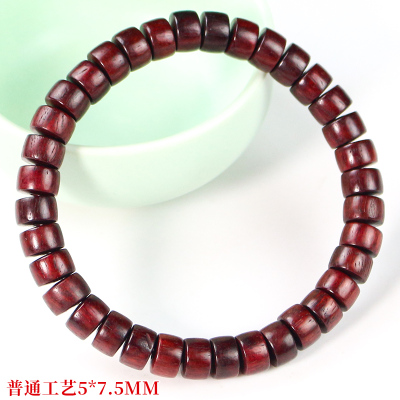 血檀木手串药片珠木质佛珠文玩单圈饰品男女情侣手链国风新中式送女朋友老婆情人节七夕生日礼物