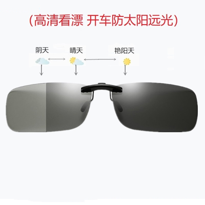 德国变色偏光古达开车钓鱼眼镜近视墨镜夹片男女日夜两用看漂专用夹片