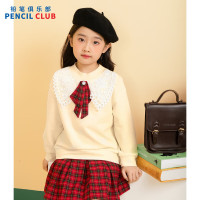[新品5折价:79元]铅笔俱乐部童装2025年秋装新款女童卫衣中大童学院风上衣儿童圆领T恤