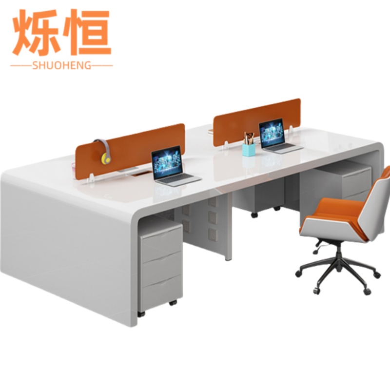 烁恒 办公桌 四人位含柜 套
