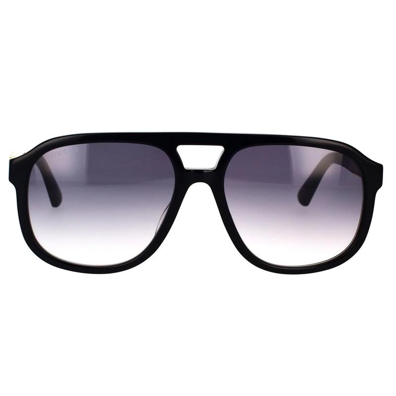 Gucci pilot款式太阳镜黑灰渐变女士时尚醋酸酯材质