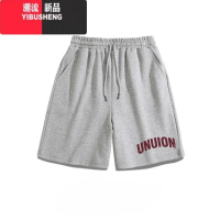 YIBUSHENG灰色运动短裤女天新款直筒五分裤高腰显瘦休闲裤宽松阔腿中裤子
