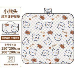 超声波野餐垫防潮垫户外露营防水草坪帐篷野餐布便携加厚地垫批发