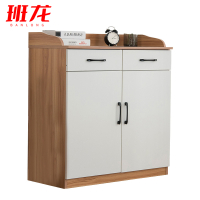 班龙餐边柜二抽咖白色台