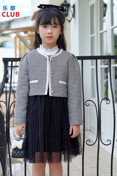 [1件3折]铅笔俱乐部童装年秋装女童连衣裙中大童网纱背心裙儿童公主裙