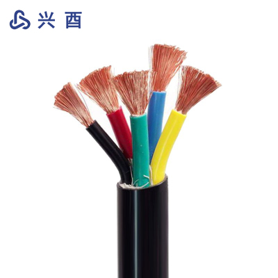 兴酉 铜芯通用软电缆 RVVZ-5*2.5平方 米