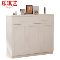 乐琪艺 实木鞋柜 白色三门 120*32*98cm 个