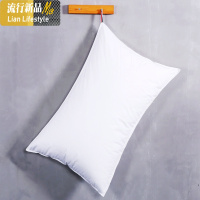 棉布 柔软细腻纤维羽丝绒 舒适枕头芯 学生单人枕芯子白色简约 三维工匠
