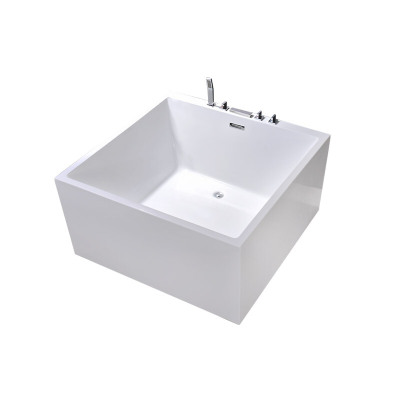 亚克力独立式正方形大浴缸嵌入式酒店工程双人冲浪按摩情侣浴缸池波迷娜BOMINA