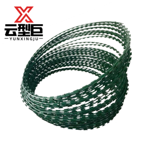 云型巨 刺丝滚笼 刀片刺绳刺丝滚笼拉力刮刀围墙防爬防盗刺 喷塑φ50cm 单位: 卷