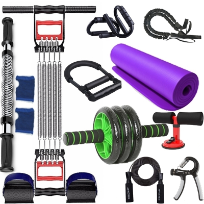 健身器材套装组合臂力器男士家用拉力握力练手臂力棒运动锻炼器材60kg