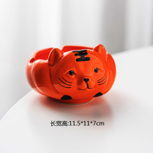 维诺亚烟灰缸陶瓷创意客厅摆件新款可爱鼠牛虎兔龙蛇马羊猴鸡狗猪烟缸